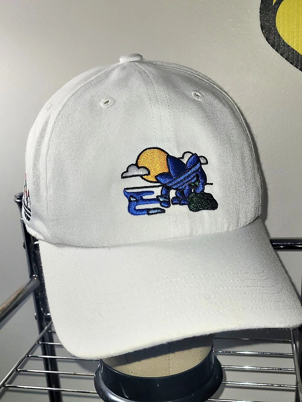 adidas White Embroidered Baseball Cap Mens Originals Relaxed Treffy